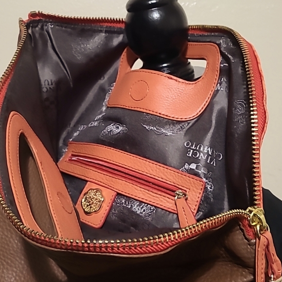 Vince Camuto Leather Monnogram Handbag - Picture 6 of 10